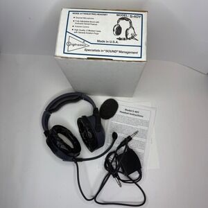 Sigtronics S-40Y Noise Attenuating Aviation Headset Blue USA Made GA Plugs